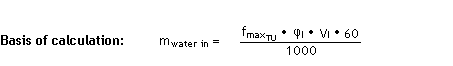 Formula 1 - Calculation of the failing condensate for compressors