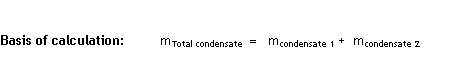 Formula 2 - Calculation of the failing condensate for compressors